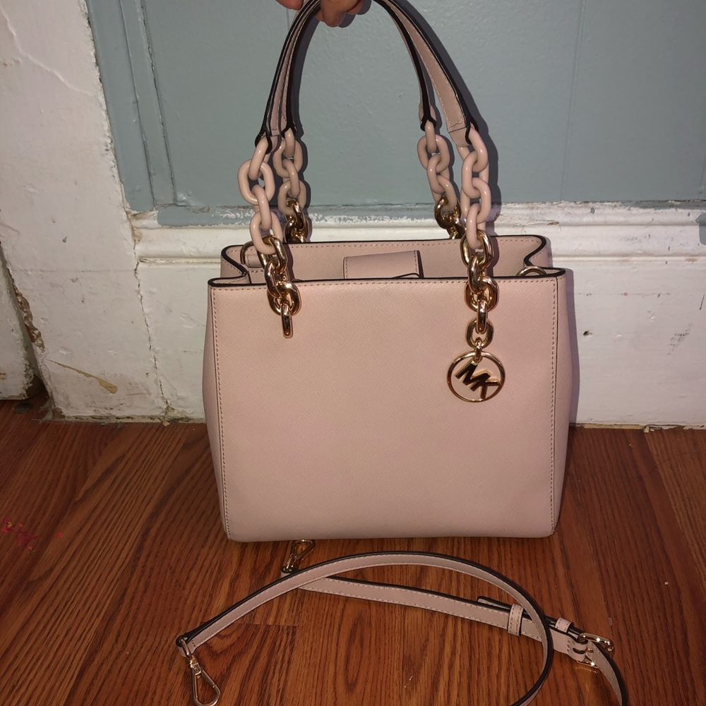 Pink Michael Kors Cynthia Saffiano Small